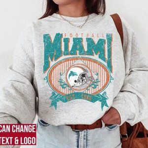 Miami Football Sweatshirt , Miami Football shirt , Vintage Style Miami Football